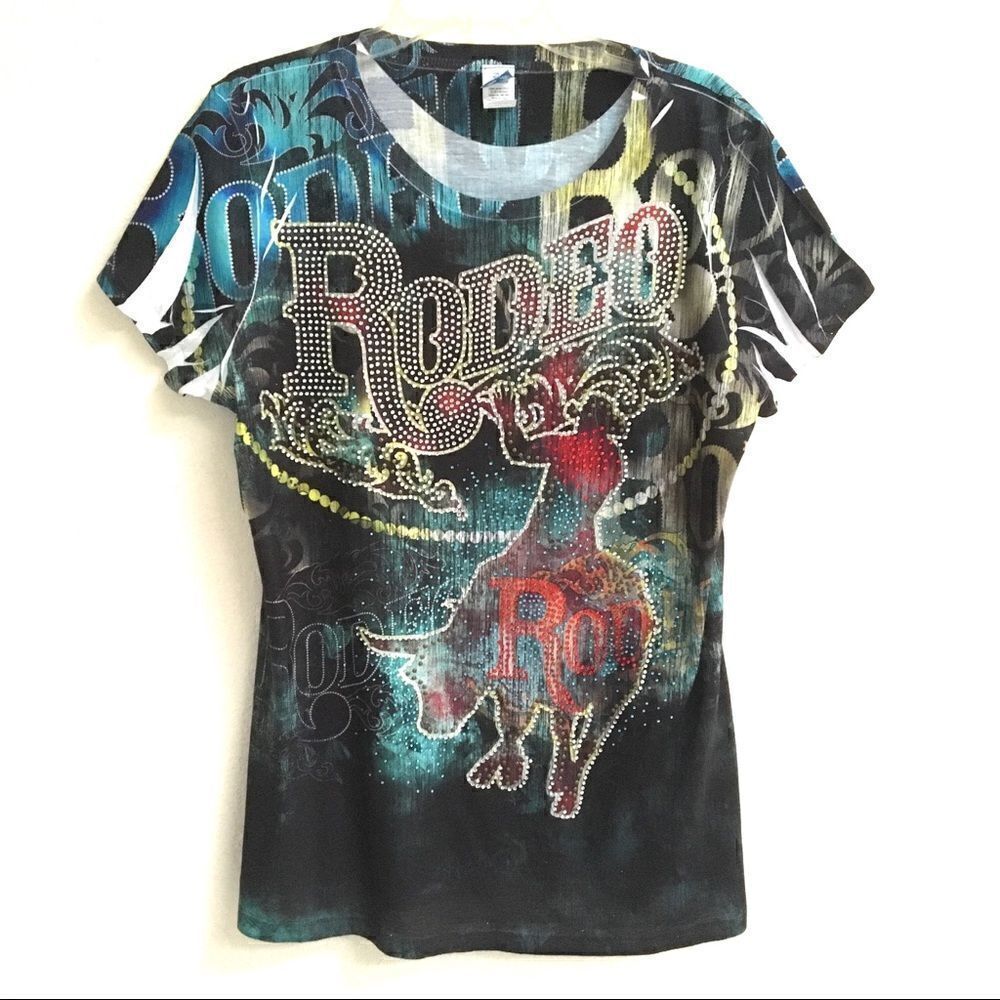 Rouge jeweled rodeo shirt 3X‎